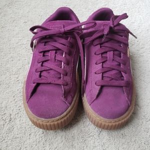 PUMA Suede Platform Sneaker - Youth Girls